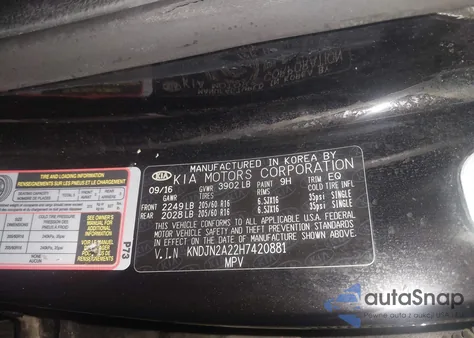 2017 Kia Soul z USA, uszkodzony, nr VIN KNDJN2A22H7420881